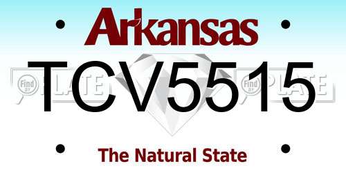 TCV5515 Arkansas License Plate