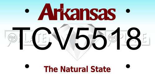 TCV5518 Arkansas License Plate