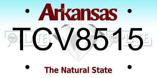 TCV8515 Arkansas License Plate