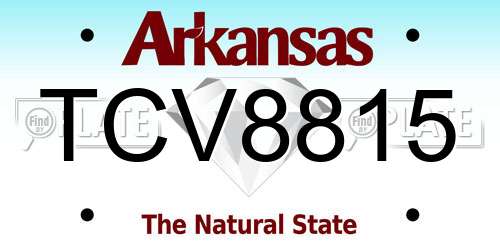 TCV8815 Arkansas License Plate