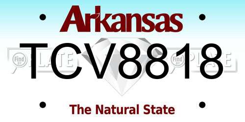 TCV8818 Arkansas License Plate