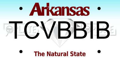 TCVBBIB Arkansas License Plate