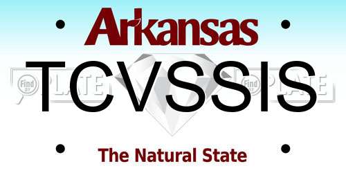 TCVSSIS Arkansas License Plate