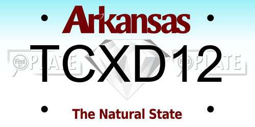 TCXD12 Arkansas License Plate
