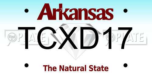 TCXD17 Arkansas License Plate