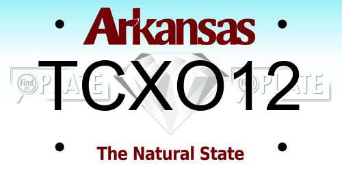 TCXO12 Arkansas License Plate