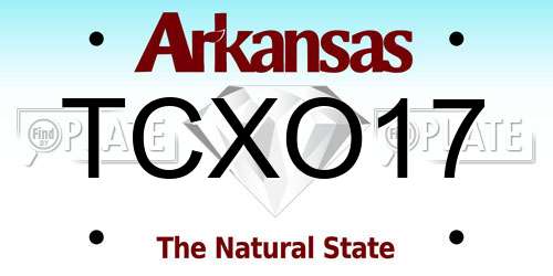 TCXO17 Arkansas License Plate