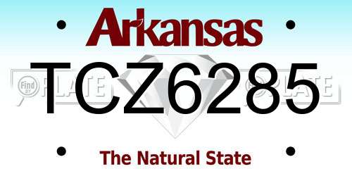 TCZ6285 Arkansas License Plate