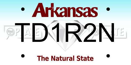TD1R2N Arkansas License Plate