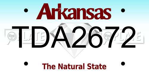 TDA2672 Arkansas License Plate