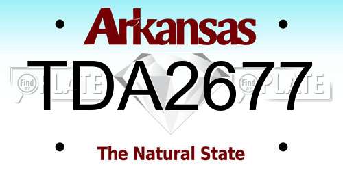 TDA2677 Arkansas License Plate