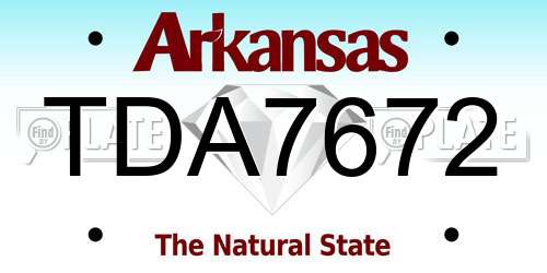 TDA7672 Arkansas License Plate