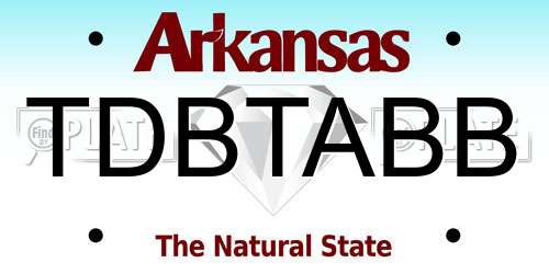 TDBTABB Arkansas License Plate