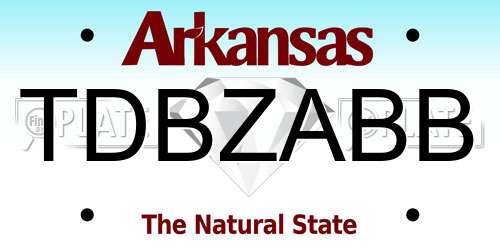 TDBZABB Arkansas License Plate