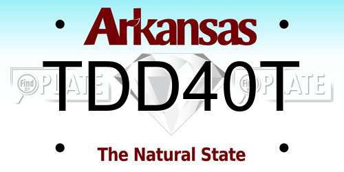 TDD40T Arkansas License Plate