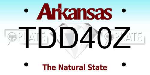 TDD40Z Arkansas License Plate