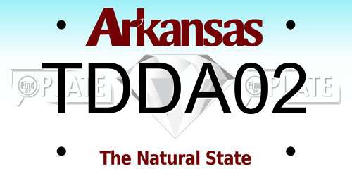 TDDA02 Arkansas License Plate