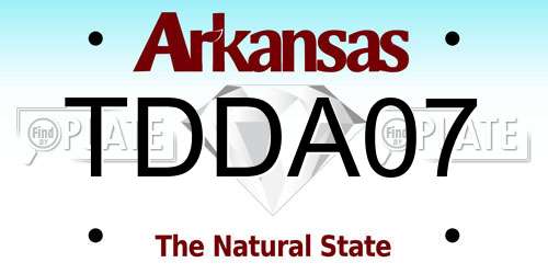 TDDA07 Arkansas License Plate