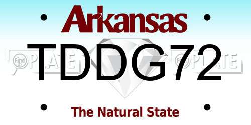 TDDG72 Arkansas License Plate