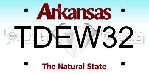 TDEW32 Arkansas License Plate