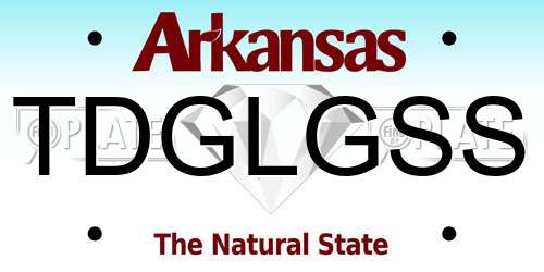 TDGLGSS Arkansas License Plate