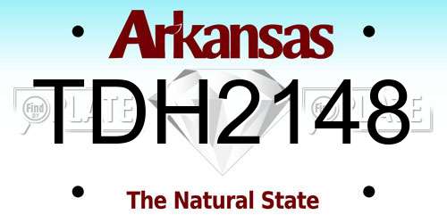 TDH2148 Arkansas License Plate