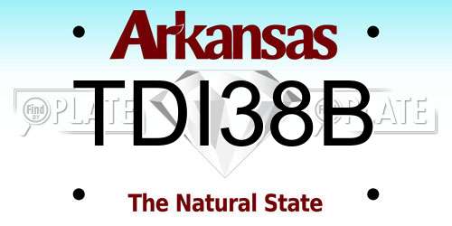 TDI38B Arkansas License Plate