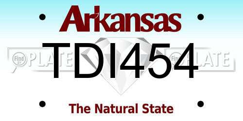 TDI454 Arkansas License Plate