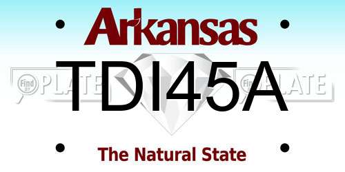 TDI45A Arkansas License Plate