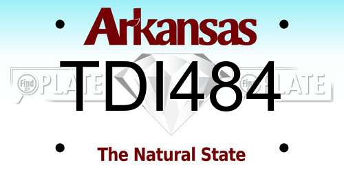 TDI484 Arkansas License Plate