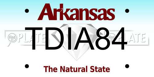 TDIA84 Arkansas License Plate