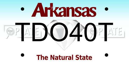 TDO40T Arkansas License Plate