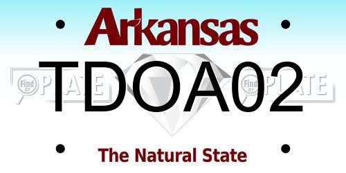 TDOA02 Arkansas License Plate