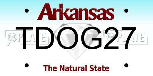 TDOG27 Arkansas License Plate