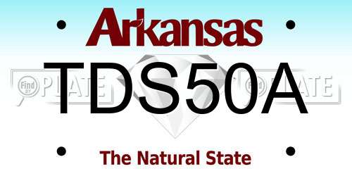 TDS50A Arkansas License Plate