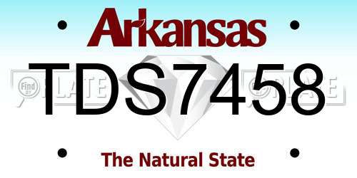 TDS7458 Arkansas License Plate