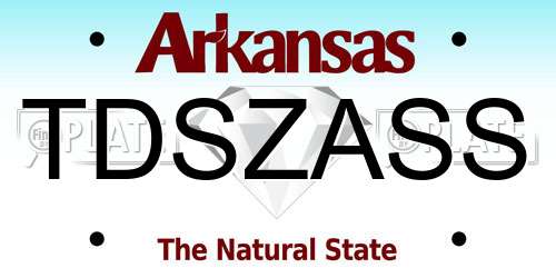 TDSZASS Arkansas License Plate