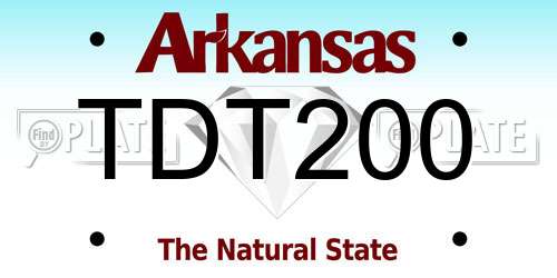TDT200 Arkansas License Plate