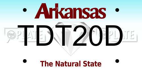 TDT20D Arkansas License Plate