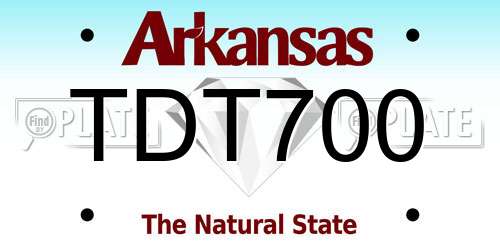 TDT700 Arkansas License Plate