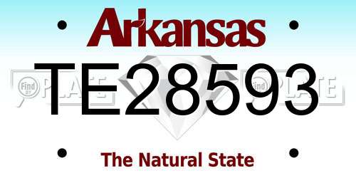 TE28593 Arkansas License Plate
