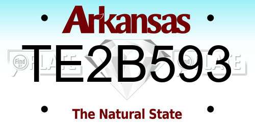 TE2B593 Arkansas License Plate