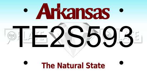 TE2S593 Arkansas License Plate