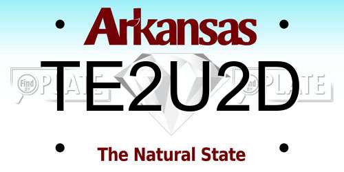 TE2U2D Arkansas License Plate