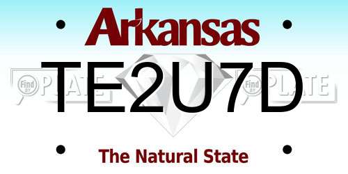 TE2U7D Arkansas License Plate