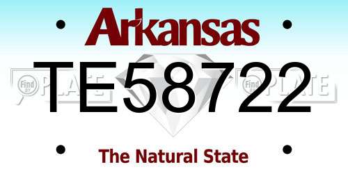 TE58722 Arkansas License Plate