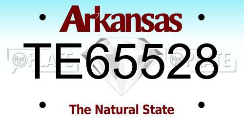 TE65528 Arkansas License Plate