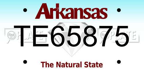TE65875 Arkansas License Plate