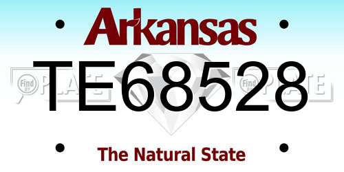 TE68528 Arkansas License Plate