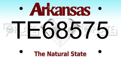 TE68575 Arkansas License Plate